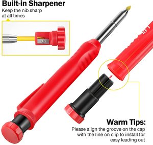 Crayon de charpentier pour la Construction, crayons mécaniques, <span class=keywords><strong>marqueur</strong></span> de bois/meilleurs outils de marquage pour charpentier, graveur de dessin - Product Image 2