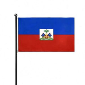 China Manufacturer Supply High Quality Cheap Polyester Custom Logo 90x150cm Customizable Haiti Country <b>Flag</b> - Product Image 5