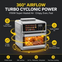 Friteuse à air carrée intelligente 15L en acier inoxydable avec contrôle numérique tactile et fonction vapeur pour cuisine - Vente en gros usine