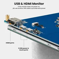 Çok satan LCD kapasitif dokunmatik ekran 7 inç ahududu Pi 3 4B 5 ekran