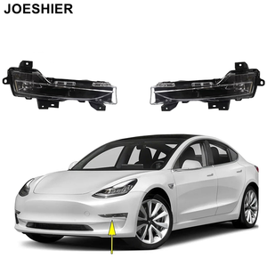 Accesorios para autos JOESHIER, Faros antiniebla delanteros para Tesla M3/Y 2017-2023, Conjunto de faros, Luz diurna LED, Lente LED para faros - Product Image 1