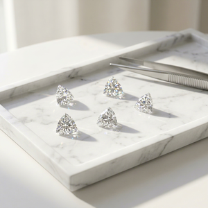 Diamantes Sueltos de Laboratorio con Corte Excelente de 10 Puntas en Forma de Triángulo para la Fabricación de Joyería Fina Directa de Fábrica, para Pendientes de Boda para Mujer - Product Image 1