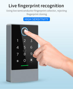 Clavier tactile d'accès de sécurité extérieur étanche avec lecteur d'empreintes digitales, Bluetooth, Wi-Fi et contrôle d'accès biométrique avec application TTlock - Product Image 6