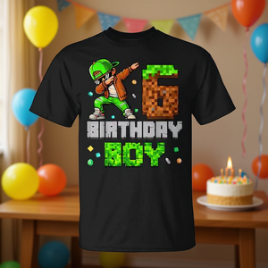 T-shirt Pixel Dabbing pour le 6e anniversaire de l'anniversaire-garçon, pour les enfants de 6 ans - Product Image 3