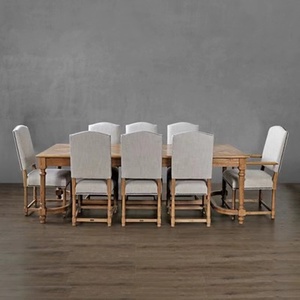 Stile Country americano in legno massello Vintage semplice rettangolare tavolo <span class=keywords><strong>da</strong></span> <span class=keywords><strong>pranzo</strong></span> in rovere francese intarsiato lungo soggiorno - Product Image 2