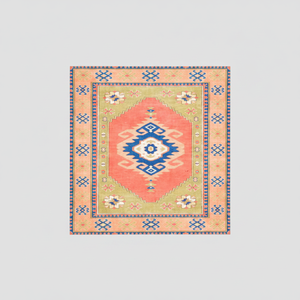 Vintage Style Printed <b>Rug</b>, Green <b>Boho</b> Turkish Design, Modern Home Decor,Luxury Velvet <b>Rug</b> - Product Image 2
