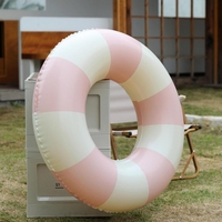 Nouveaux tubes de bain de flotteur de piscine gonflable rayé pour les fournitures de fête d'été pour enfants anneaux de natation arc-en-ciel avec lettre ABC