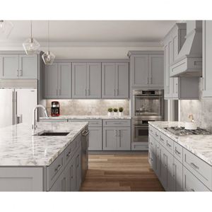 Gabinetes de Cocina Lacados con Acabado Shaker en Color Personalizado de Fábrica, Ofrecemos un Nuevo Diseño de Muebles de Cocina, Unidades de Cocina Modulares con Isla - Product Image 4