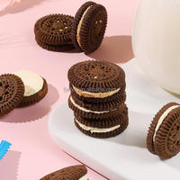 Nouvelles Snacks Céréalières en Gros : Biscuits Croquants au Chocolat et Café 88g, Rond, Sucré, en Carton, Halal, Type Sandwich