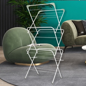 3 couches multifonctionnel bon marché intérieur et extérieur métal utilisation <span class=keywords><strong>pliable</strong></span> vêtements aérer tissu sèche-<span class=keywords><strong>linge</strong></span> vêtements serviette séchage Rack - Product Image 2