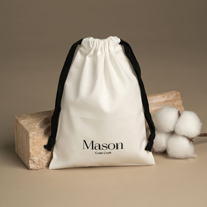 Sacs en toile de coton en gros pour bijoux, sacs à chaussures à cordon, sacs cadeaux, housses anti-poussière personnalisées avec impression de logo - Product Image 6