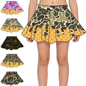 Ropa de Yoga para Niñas: Falda Pantalón con Diseño de Helado y Chispas, Novedosos Diseños de Moda Personalizada para Niñas Pequeñas, Ideales para Jugar Tenis - Product Image 1