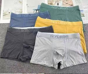 3-5379#Low Price <strong>Clearance</strong> Sale Stock European and American <strong>Men's</strong> Cotton Underwear Plus Size Comfortable <strong>Boxer</strong> Shorts - Product Image 1