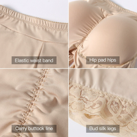 S-5XL Gaine sculptante en dentelle avec rembourrage fessier pour rehaussement des fesses, effet BBL, shorty gainant et culotte de contrôle