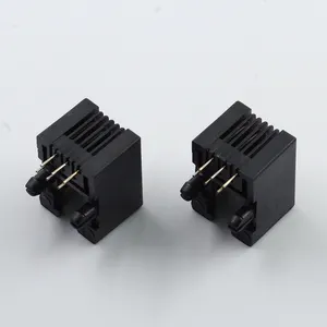 Conector modular de ángulo recto RJ11 de perfil bajo 6P6C conector hembra RJ11