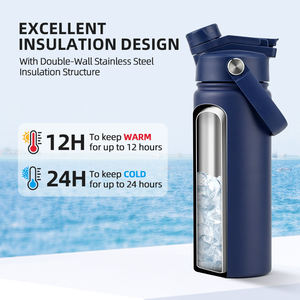 Flacon à vide en acier inoxydable de 18oz avec logo personnalisé bouteille d'eau isolée étanche pour l'extérieur et les voyages - Product Image 3