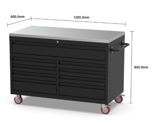 กล่องเครื่องมือกลิ้งกล่องเครื่องมือพร้อมลิ้นชักและล้อตู้เก็บเครื่องมือพร้อมล้อหมุนได้4ล้อ - Product Image 2