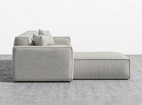 Ensemble de canapés d'angle en velours pour salon, style hôtel de luxe européen moderne, canapé modulaire sectionnel Cloud