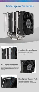 Lovingocool Hot Bán Chất lượng cao CPU chơi game COOLER RGB Fan UFO argb PMW 5V 3pin trường hợp máy tính PC Cooler AMD/Intel AIO CPU tháp