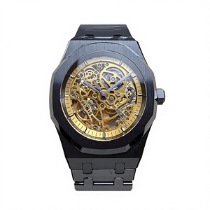 Reloj mecánico de lujo, súper calidad, resistente al agua, 41 mm, fábrica THB, movimiento 3120, 15416, esqueleto de cerámica negra. - Product Image 1