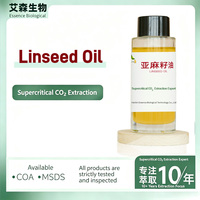 Huile de graines de Linum Usitatissimum extraite au CO2 supercritique, qualité cosmétique naturelle, flacon, phytostérols, approvisionnement en vrac, soins personnels
