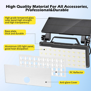 Luce Solare da Giardino Portatile 108 <span class=keywords><strong>LED</strong></span> Impermeabile 1200LM con Sensore di Movimento per Giardino Campeggio Cortile - Product Image 6