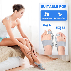 Support pour Hallux Valgus, Antidérapant, Respirant, en Silicone Souple, Confort Toute la Journée, Design Flexible pour <span class=keywords><strong>Redresser</strong></span> les Orteils, Pour Orteils Recourbés, Gris - Product Image 5