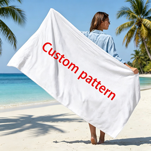 Serviette de plage personnalisée avec logo, surdimensionnée, séchage rapide, anti-sable, pour les voyages, la natation et le surf - Product Image 1