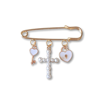 Broche personnalisée pour bébé Evil Eye Cross Protection Poussette Souvenir Pin pour cadeau porte-bonheur