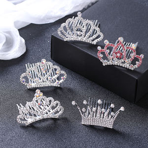 Robe diadème en strass pour enfants, accessoires de <span class=keywords><strong>mariage</strong></span>, décoration en plumes, de <span class=keywords><strong>luxe</strong></span> personnalisés, petits diadèmes et couronnes pour enfants, collection été - Product Image 1