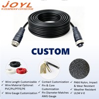 Conector de Aviación M12 de 2-8 Pines, Recto/Angular, Hembra/Macho, Conectores Sobremoldeados de PVC IP67, Cable Industrial de Cobre Sólido