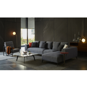 Ghế <span class=keywords><strong>Sofa</strong></span> Giường Ngủ Kiểu Mô-đun Vải Lanh Với Ghế Dài Ghế <span class=keywords><strong>Sofa</strong></span> Hình Chữ L Đồ Nội Thất Phòng Khách - Product Image 1