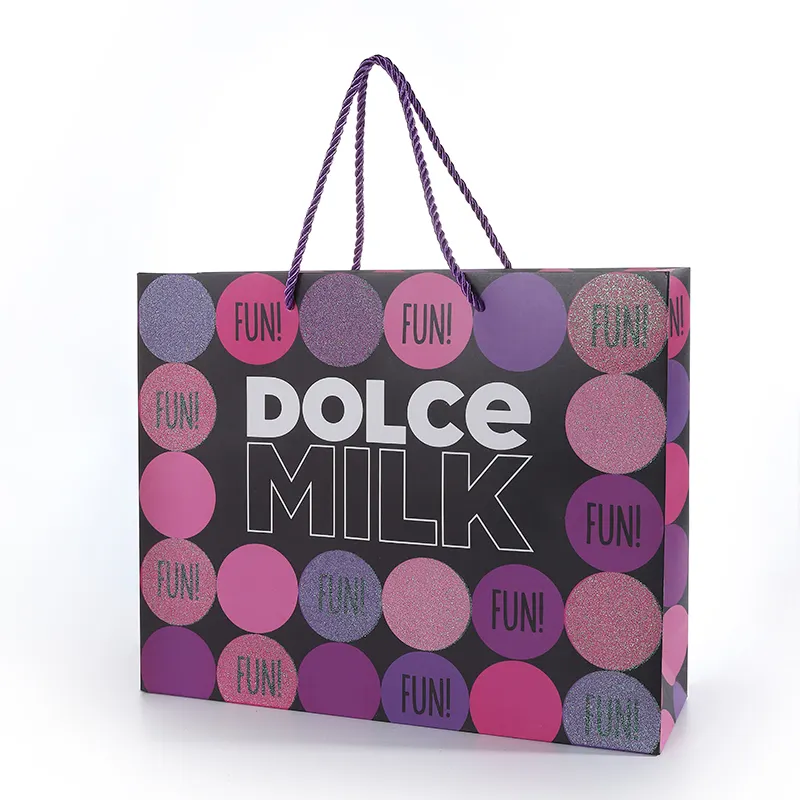 Personalizza il tuo logo pinta Kraft Fancy Shopping Paper Bag con manico scarpe abbigliamento Paper bag