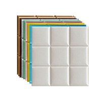 Pola Ubin 3D Modern Panel Dinding Busa Perekat Sendiri Tahan Air Ukuran Kecil Stiker Dinding Lembut Latar Belakang Dapur