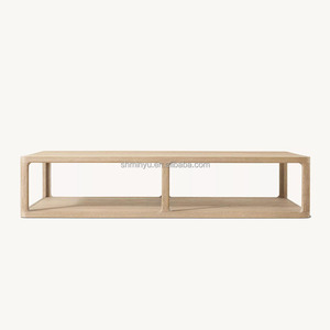 <span class=keywords><strong>MYHOME</strong></span> 2025 Tavolino da Caffè Rettangolare di Lusso in Legno di Quercia Massello Stile Francese Design Moderno Garanzia di 3 Anni per Casa Ufficio Soggiorno - Product Image 4