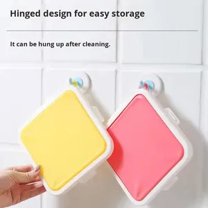 Boîte <span class=keywords><strong>de</strong></span> <span class=keywords><strong>conservation</strong></span> carrée pour <span class=keywords><strong>pain</strong></span> à sandwich, style minimaliste, boîte <span class=keywords><strong>de</strong></span> rangement pour employés <span class=keywords><strong>de</strong></span> bureau, étudiants, boîte à lunch portable en silicone pour emporter - Product Image 3