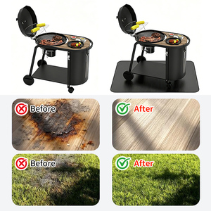 Waterproof Dustproof Fireproof Oil Resistant Grill Mat Heat Resistant <b>BBQ</b> Pad for Deck Patio Fire Pit - Product Image 2