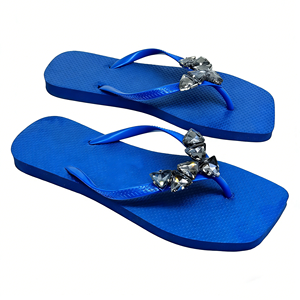 Pantuflas para Mujer, Suela <span class=keywords><strong>de</strong></span> Goma Eva, Pantuflas Personalizadas con Logotipo, Sandalias <span class=keywords><strong>de</strong></span> <span class=keywords><strong>Playa</strong></span> para Mujer, Calzado <span class=keywords><strong>de</strong></span> Verano con Pedrerí<span class=keywords><strong>a</strong></span> - Product Image 4