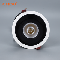 ERDU 12w 20w 30w Downlight encastré COB LED, Downlight LED encastré haute puissance pour villa, Spot COB, Projecteur LED encastré