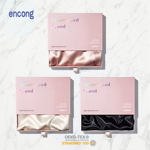 Federa in seta di gelso 6A 22mm 23 Momme federa <span class=keywords><strong>con</strong></span> confezione regalo in raso di seta su misura federa morbida seta di gelso federa - Product Image 1