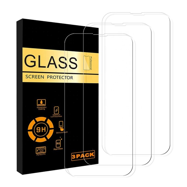 3 Pack 2 Pack 9H Tempered Screen Protector for iphone Temper Glass for iphone 14 13 12 Pro Max Glass Screen Protector