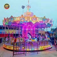 Manège électrique antique pour enfants, carrousel de fête foraine, manège à vendre