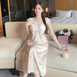 <span class=keywords><strong>Camicia</strong></span> <span class=keywords><strong>da</strong></span> <span class=keywords><strong>Notte</strong></span> Elegante Casual a Maniche Lunghe con Scollo a V per Donna <span class=keywords><strong>Taglie</strong></span> Forti Lingerie Pigiama in Morbido Poliestere - Product Image 3