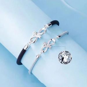 2 Pcs/set Men Women <b>Couple</b> <b>Bracelet</b> for Him & Her <b>Bracelets</b> 8-shaped Zircon Infinite Love Design <b>Couple</b> Creative Woven <b>Bracelet</b> - Product Image 1