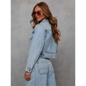 Conjunto <span class=keywords><strong>de</strong></span> <span class=keywords><strong>chaqueta</strong></span> y pantalones vaqueros <span class=keywords><strong>de</strong></span> primavera 2025 para mujer, <span class=keywords><strong>mono</strong></span> <span class=keywords><strong>de</strong></span> pierna ancha elegante informal <span class=keywords><strong>de</strong></span> gran tamaño, alternativa <span class=keywords><strong>con</strong></span> bolsillos, - Product Image 4