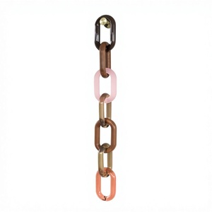 Colorful Resin Chain <b>Wall</b> Hanging Geometric Decor Art Piece Contemporary Abstract Design Statement Accent Ramadan Modern - Product Image 1