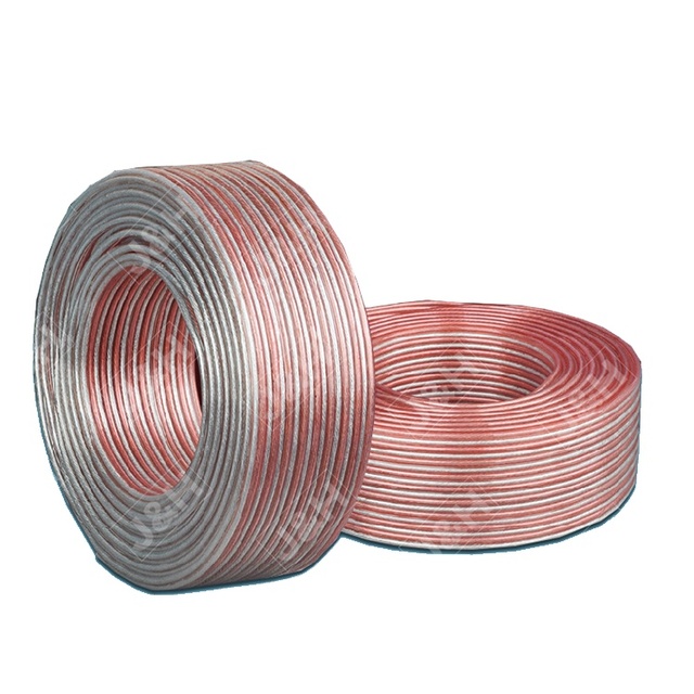 High Quality BC/TC/OFC/CCA Transparent Speaker Wire Speaker Cable