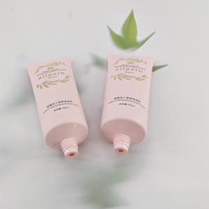 Emballage personnalisé écologique en tube souple en plastique rose mat de 150 ml avec bouchon à clapet pour le lavage du visage cosmétique - Product Image 3
