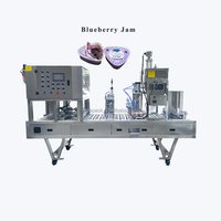 Machine de remplissage automatique de liquides visqueux pour pâtes, sauces, boissons, yaourts, miel et confiture de myrtilles