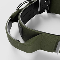 Ensemble de collier, laisse et harnais tactique pour chien, robuste, en polyester rembourré, anti-traction, pour l'entraînement et la promenade